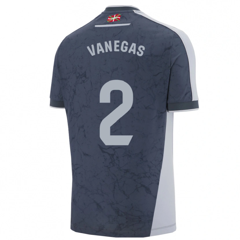 Danxen Hombre Camiseta Manuela Vanegas #2 Azul Oscuro Blanco 2ª Equipación 2025/26 La Camisa