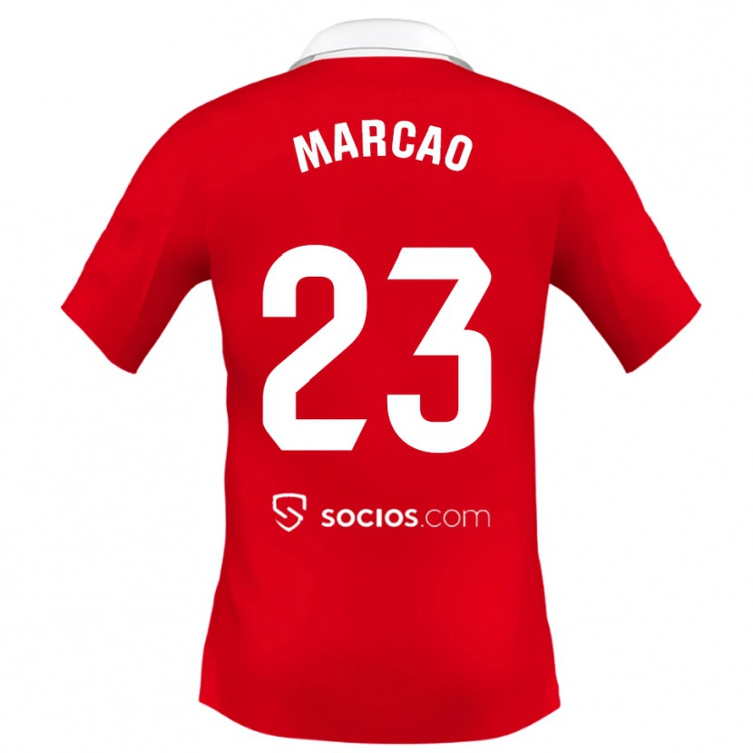 Danxen Hombre Camiseta Marcão #23 Rojo Blanco Gris 2ª Equipación 2025/26 La Camisa