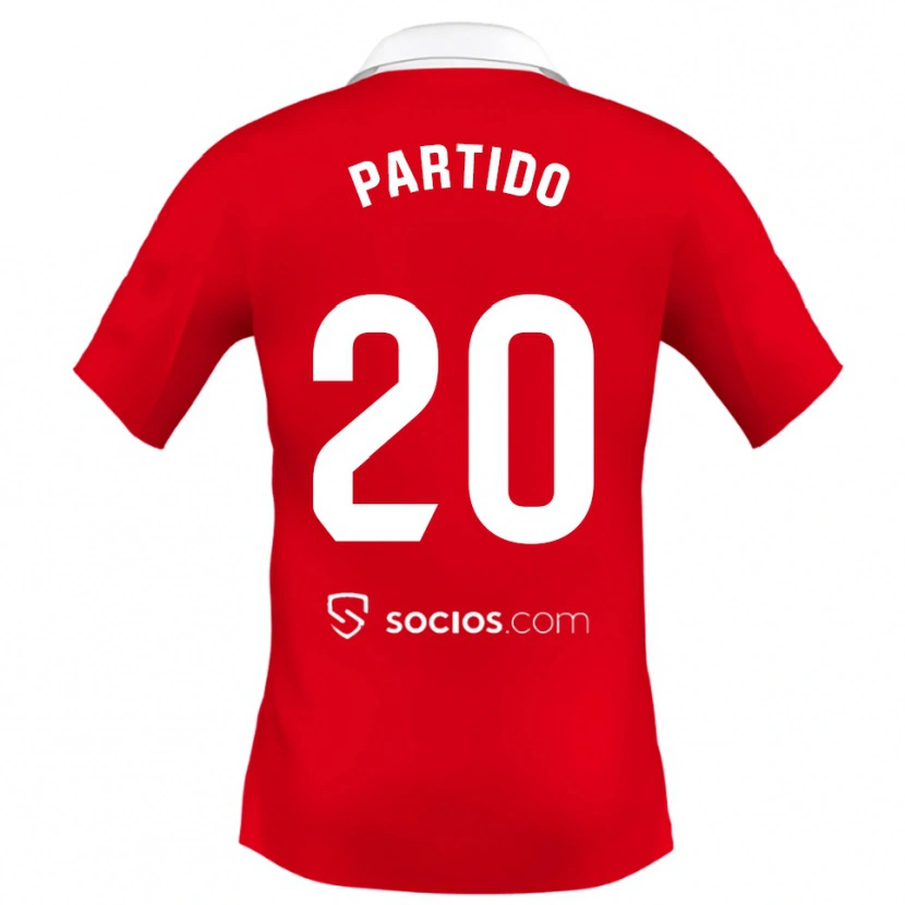Danxen Hombre Camiseta Paula Partido #20 Rojo Blanco Gris 2ª Equipación 2025/26 La Camisa
