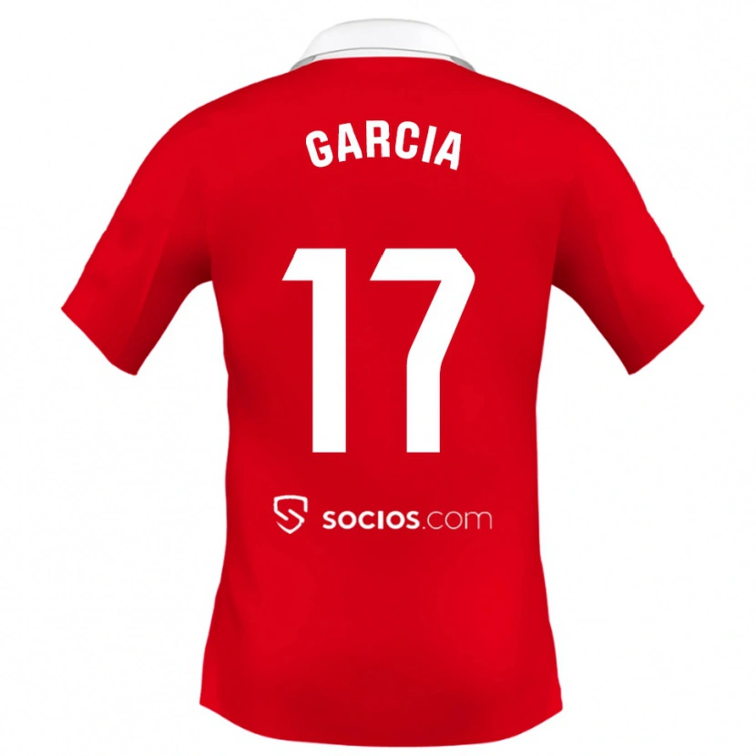 Danxen Hombre Camiseta Débora García #17 Rojo Blanco Gris 2ª Equipación 2025/26 La Camisa