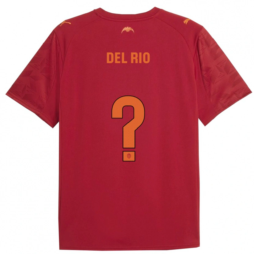 Danxen Hombre Camiseta Santiago Del Rio #0 Rojo Naranja 2ª Equipación 2025/26 La Camisa