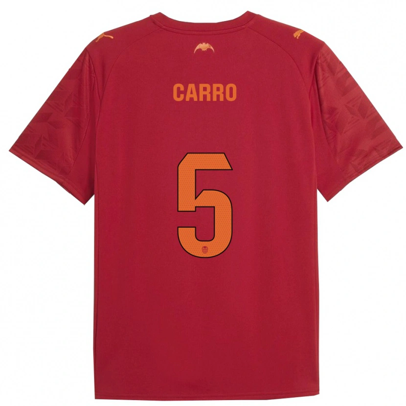 Danxen Hombre Camiseta Marta Carro #5 Rojo Naranja 2ª Equipación 2025/26 La Camisa