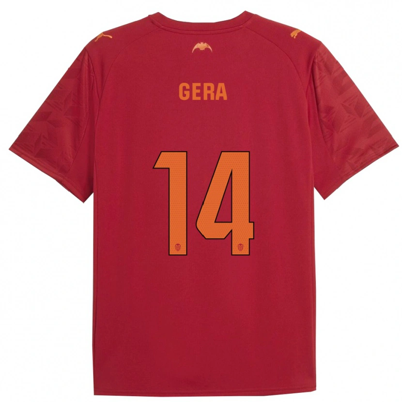 Danxen Hombre Camiseta Alin Gera #14 Rojo Naranja 2ª Equipación 2025/26 La Camisa