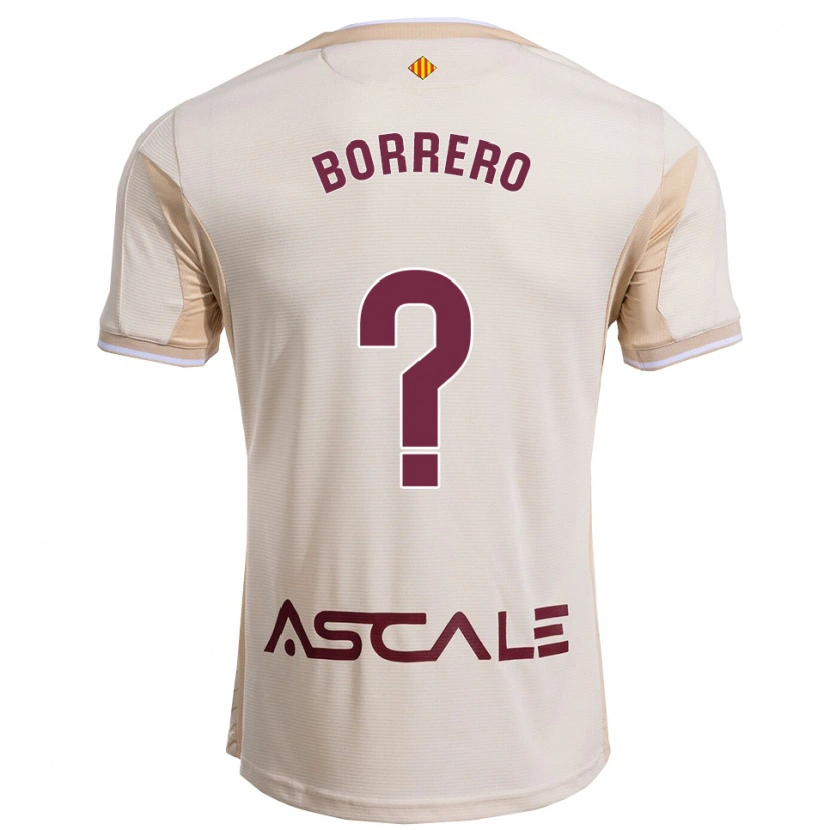 Danxen Hombre Camiseta Juanma Borrero #0 Blanquecino Burdeos 2ª Equipación 2025/26 La Camisa