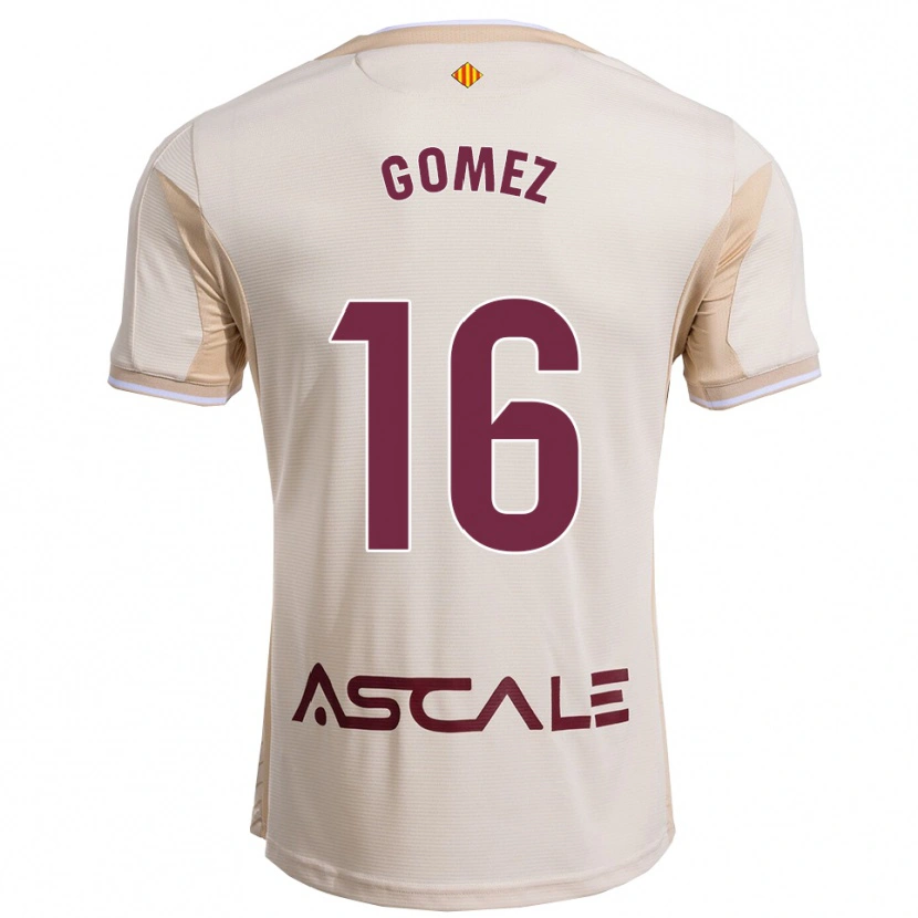 Danxen Hombre Camiseta Queralt Gómez #16 Blanquecino Burdeos 2ª Equipación 2025/26 La Camisa