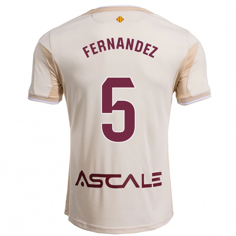 Danxen Hombre Camiseta Álvaro Fernández #5 Blanquecino Burdeos 2ª Equipación 2025/26 La Camisa