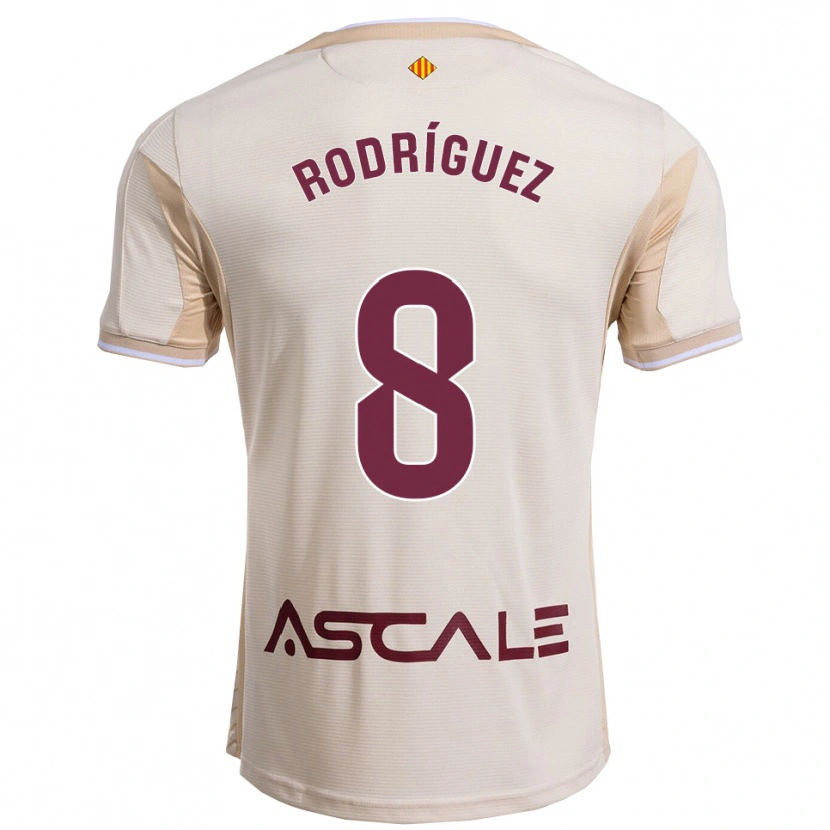Danxen Hombre Camiseta Unai Rodríguez #8 Blanquecino Burdeos 2ª Equipación 2025/26 La Camisa