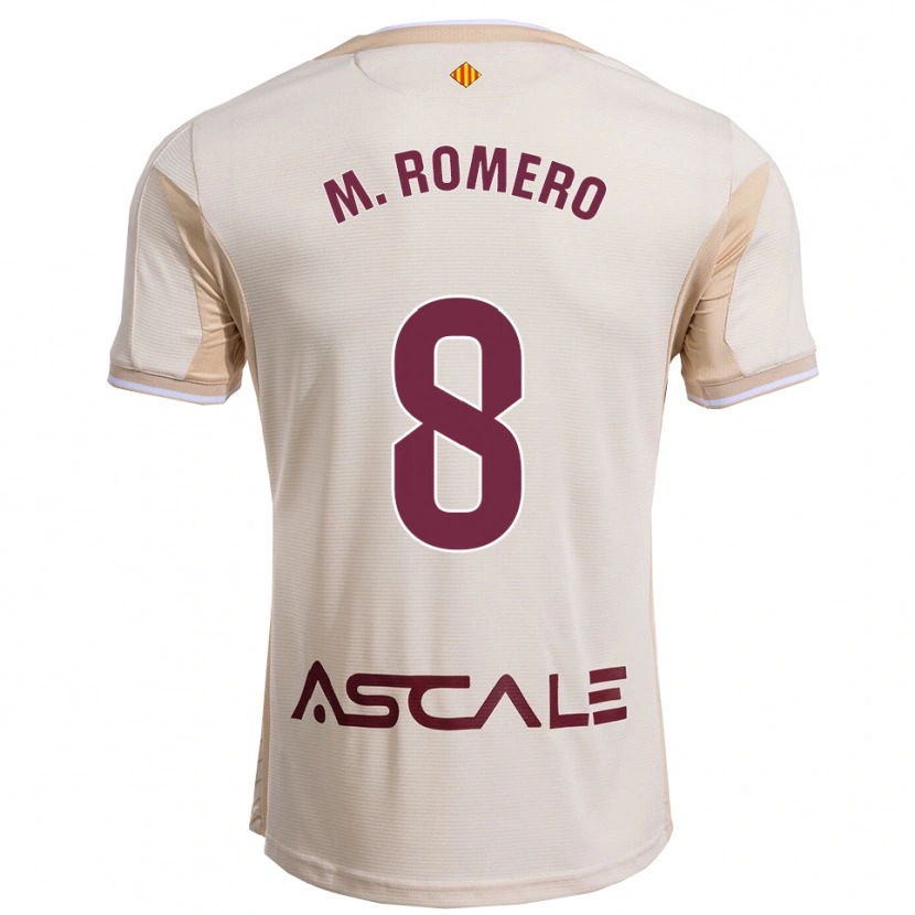 Danxen Hombre Camiseta María Romero Catalan #8 Blanquecino Burdeos 2ª Equipación 2025/26 La Camisa