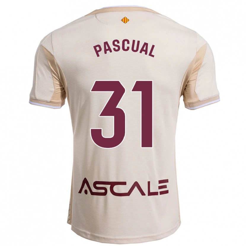 Danxen Hombre Camiseta Pablo Pascual #31 Blanquecino Burdeos 2ª Equipación 2025/26 La Camisa