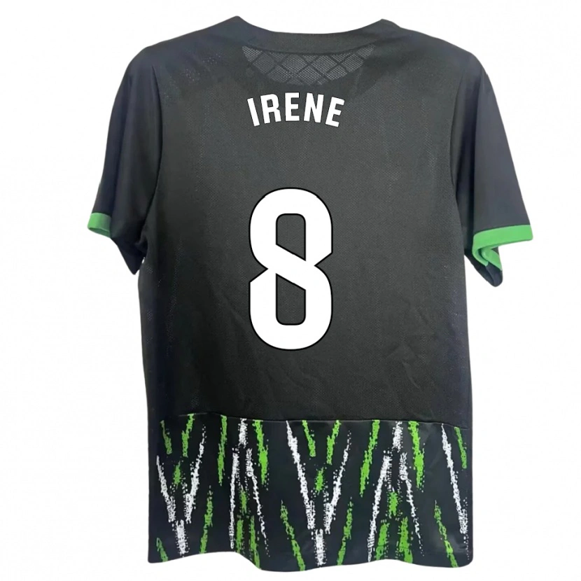Danxen Hombre Camiseta Irene Ñiguez García #8 Negro Verde 2ª Equipación 2025/26 La Camisa