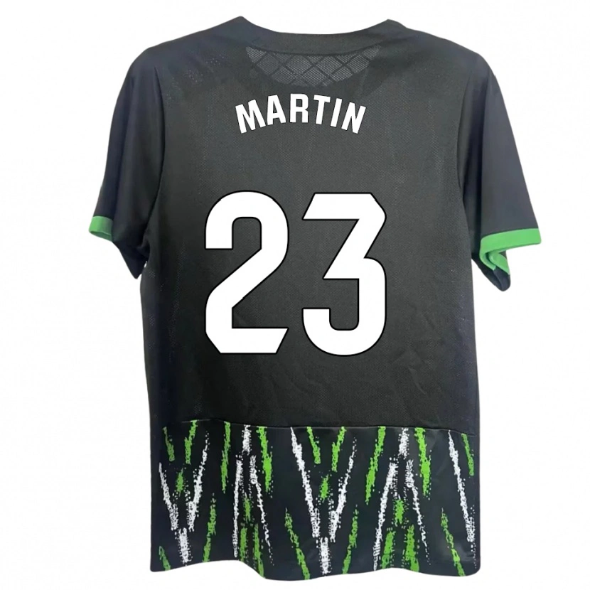 Danxen Hombre Camiseta Carlos Martin #23 Negro Verde 2ª Equipación 2025/26 La Camisa