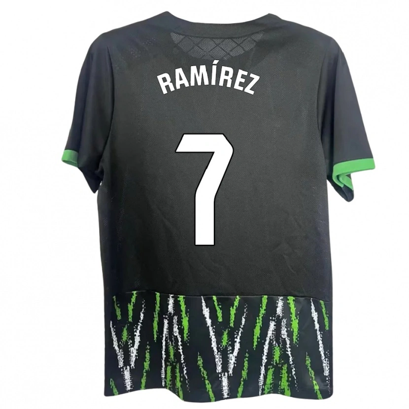 Danxen Hombre Camiseta Jalmar Ramírez #7 Negro Verde 2ª Equipación 2025/26 La Camisa