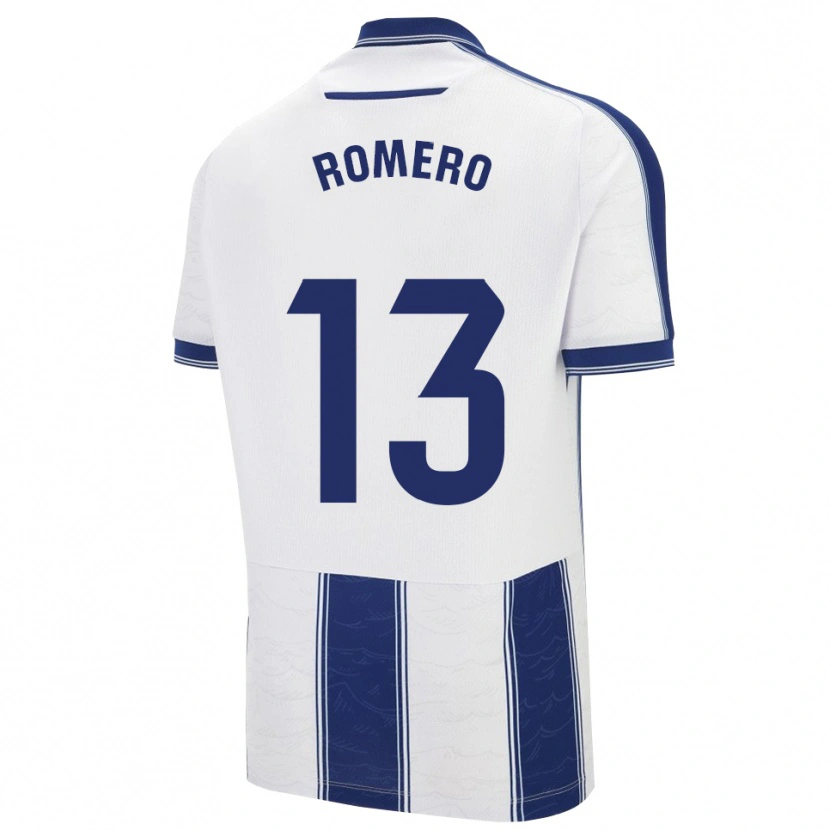 Danxen Hombre Camiseta Cayetano Romero #13 Azul Marino Blanco 2ª Equipación 2025/26 La Camisa