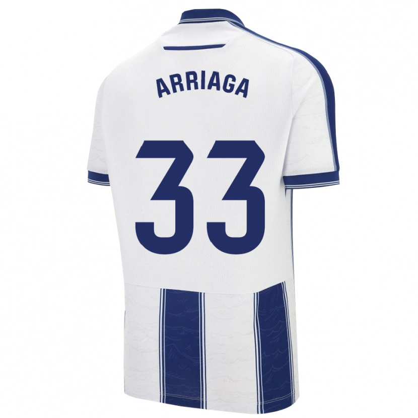 Danxen Hombre Camiseta Kervin Arriaga #33 Azul Marino Blanco 2ª Equipación 2025/26 La Camisa