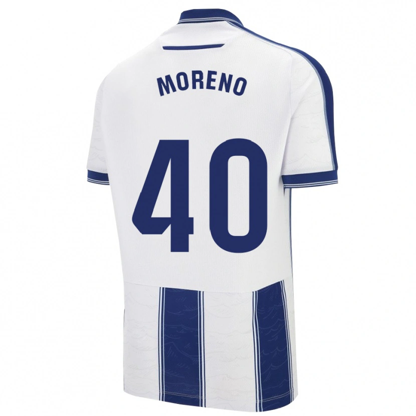 Danxen Hombre Camiseta Matías Moreno #40 Azul Marino Blanco 2ª Equipación 2025/26 La Camisa
