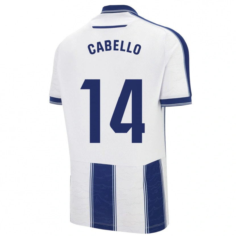 Danxen Hombre Camiseta Jorge Cabello #14 Azul Marino Blanco 2ª Equipación 2025/26 La Camisa