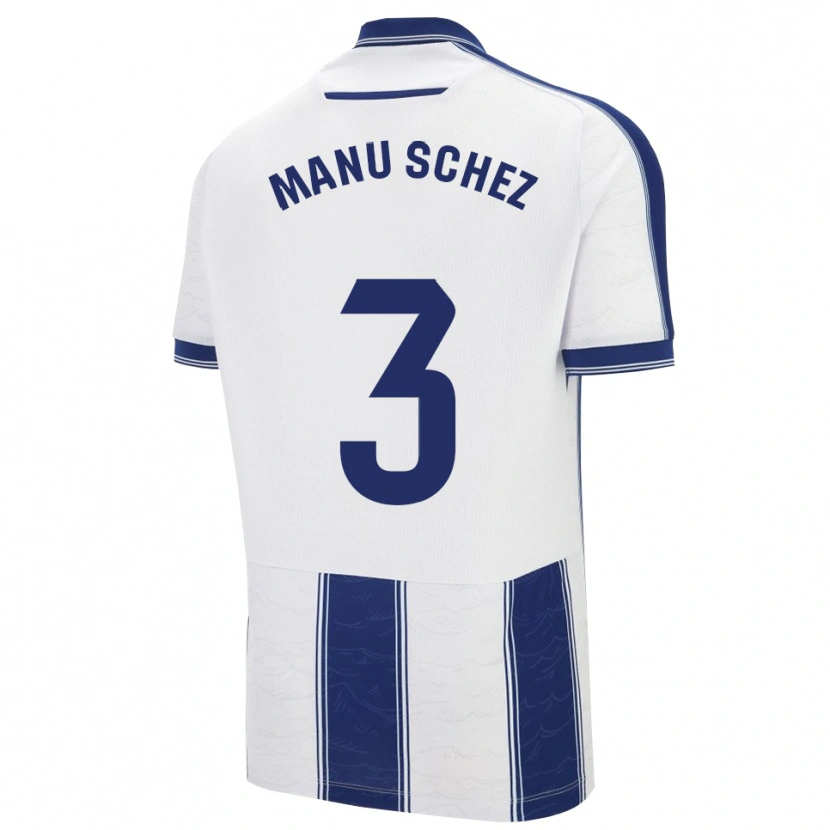 Danxen Hombre Camiseta Manu Sánchez #3 Azul Marino Blanco 2ª Equipación 2025/26 La Camisa