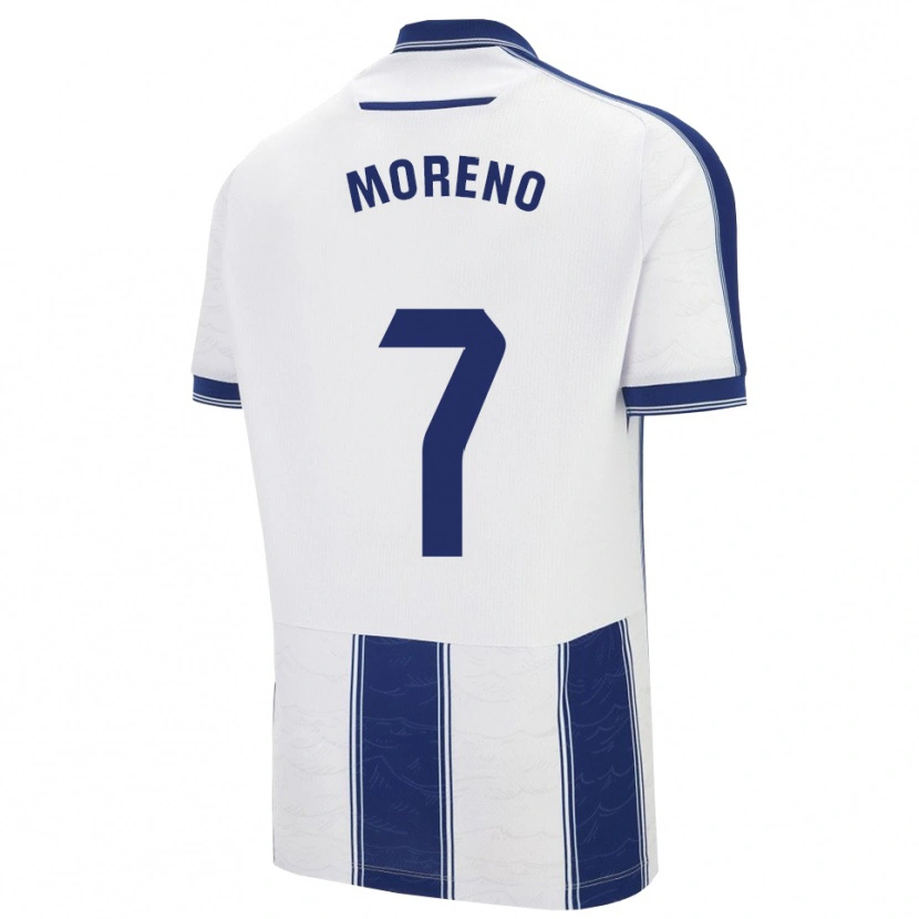Danxen Hombre Camiseta Álvaro Moreno #7 Azul Marino Blanco 2ª Equipación 2025/26 La Camisa