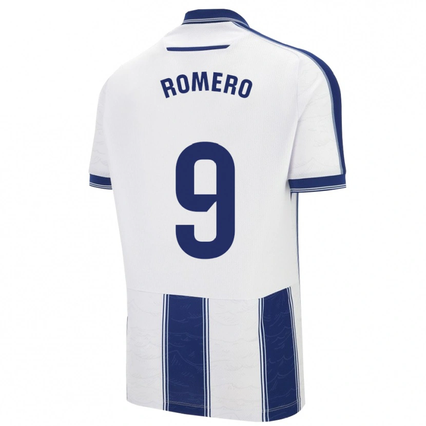 Danxen Hombre Camiseta Iván Romero #9 Azul Marino Blanco 2ª Equipación 2025/26 La Camisa