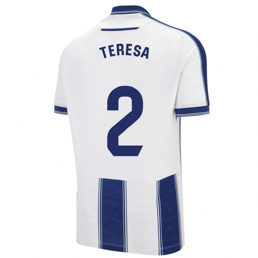 Danxen Hombre Camiseta Teresa Mérida #2 Azul Marino Blanco 2ª Equipación 2025/26 La Camisa