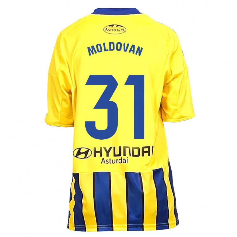 Danxen Hombre Camiseta Horațiu Moldovan #31 Amarillo Azul 2ª Equipación 2025/26 La Camisa