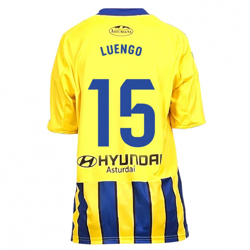 Danxen Hombre Camiseta Oier Luengo #15 Amarillo Azul 2ª Equipación 2025/26 La Camisa