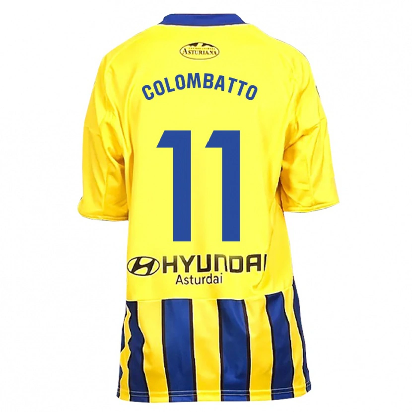 Danxen Hombre Camiseta Santiago Colombatto #11 Amarillo Azul 2ª Equipación 2025/26 La Camisa