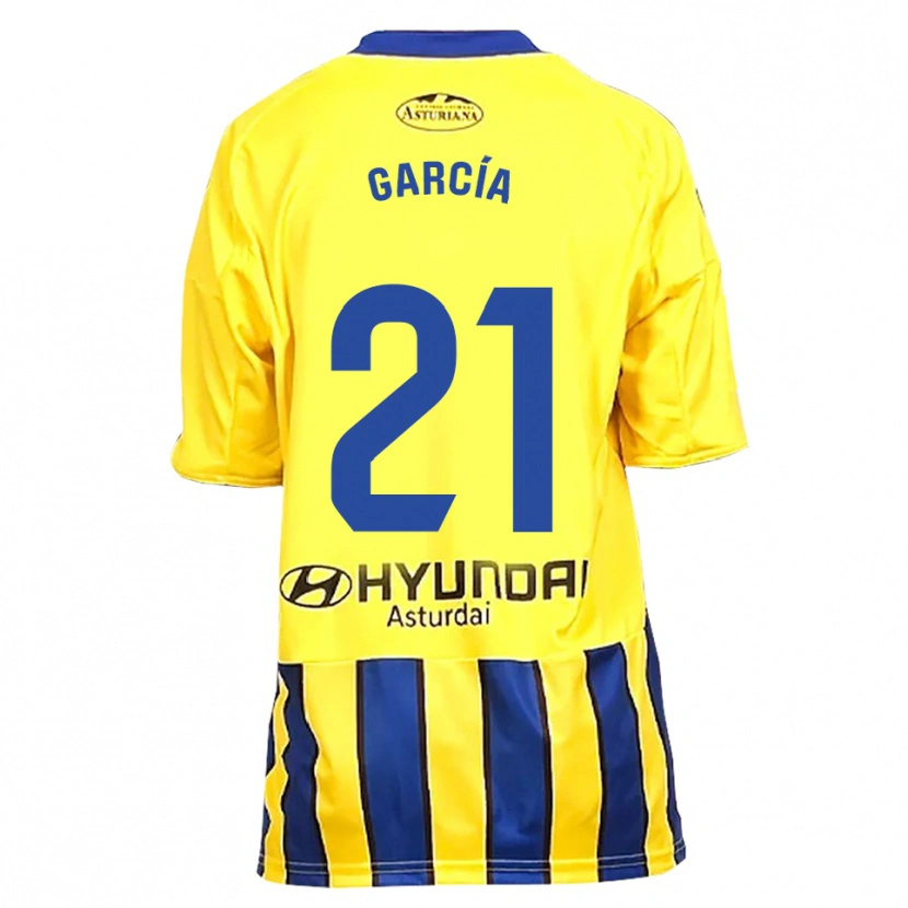 Danxen Hombre Camiseta Pelayo García #21 Amarillo Azul 2ª Equipación 2025/26 La Camisa