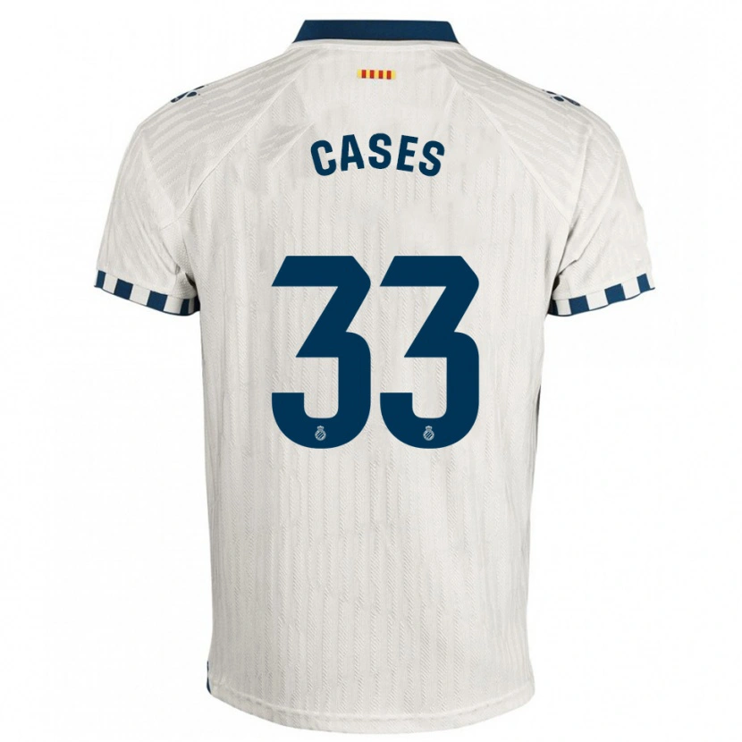 Danxen Hombre Camiseta Arnau Cases #33 Blanco Azul 2ª Equipación 2025/26 La Camisa