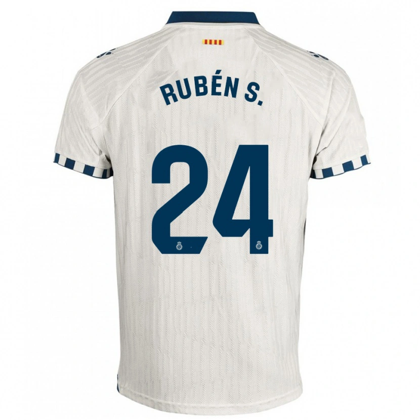 Danxen Hombre Camiseta Rubén Sánchez #24 Blanco Azul 2ª Equipación 2025/26 La Camisa
