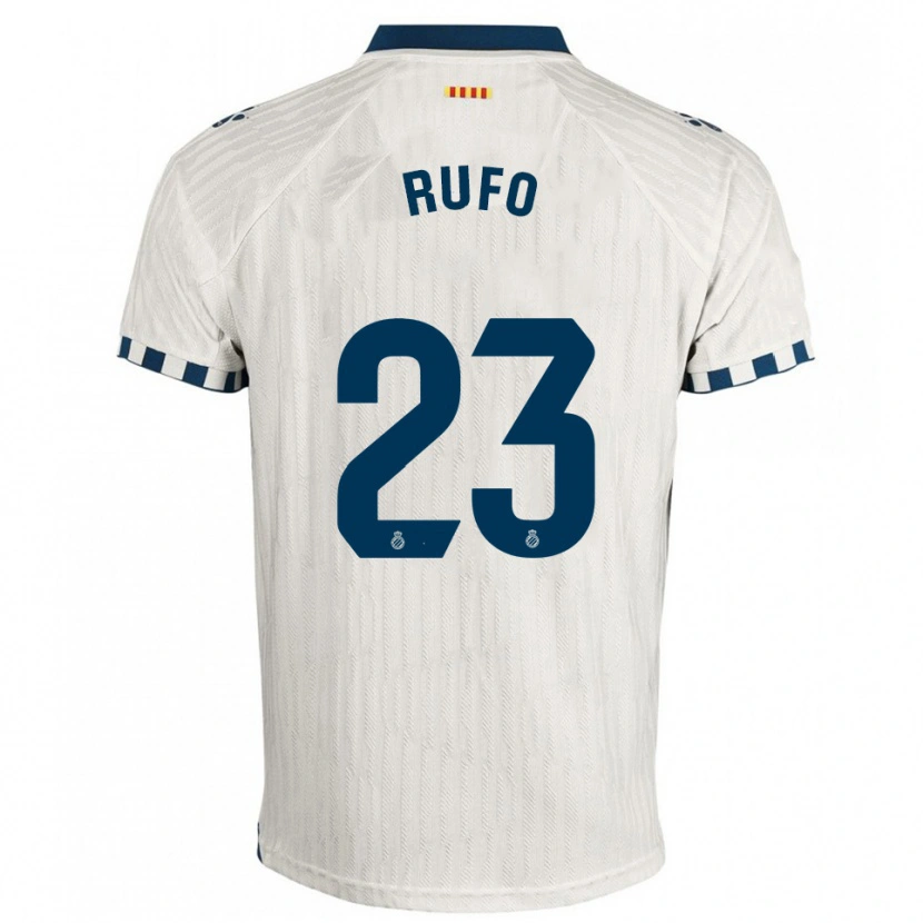 Danxen Hombre Camiseta Xavi Rufo #23 Blanco Azul 2ª Equipación 2025/26 La Camisa