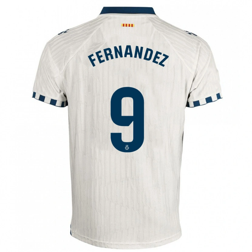 Danxen Hombre Camiseta Roberto Fernández #9 Blanco Azul 2ª Equipación 2025/26 La Camisa