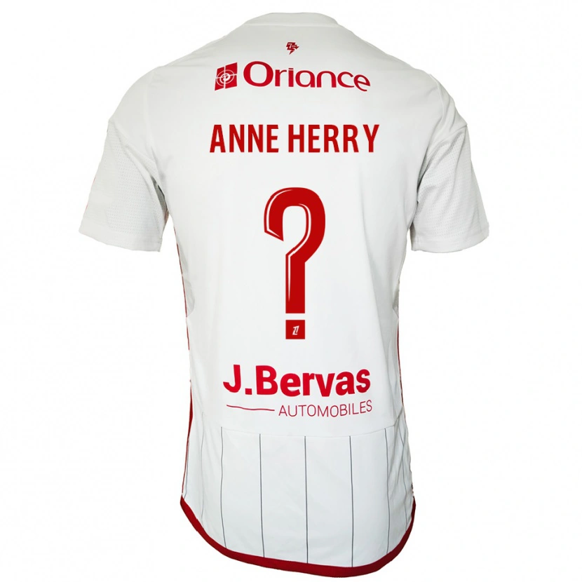 Danxen Hombre Camiseta Lou Anne Herry #0 Blanco Rojo 2ª Equipación 2025/26 La Camisa
