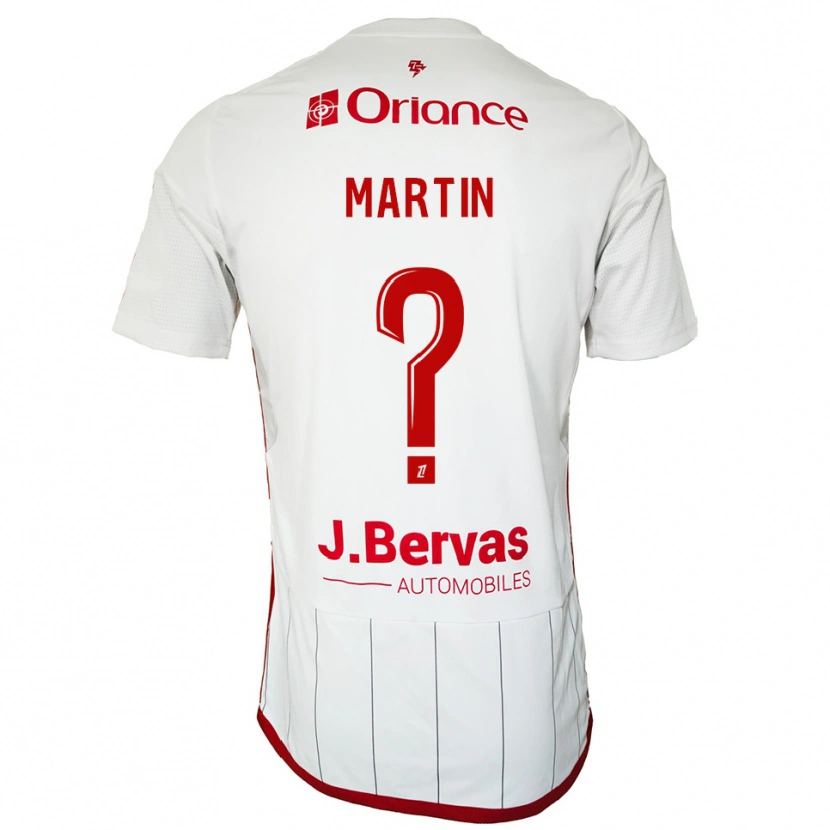 Danxen Hombre Camiseta Clara Martin #0 Blanco Rojo 2ª Equipación 2025/26 La Camisa