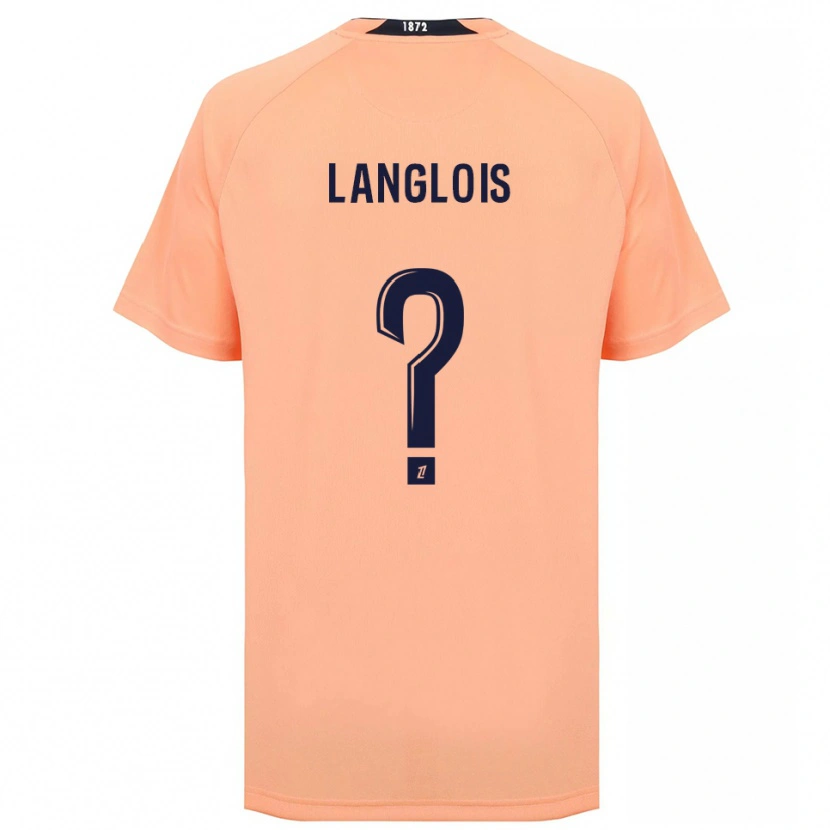 Danxen Hombre Camiseta Sacha Langlois #0 Naranja Azul Marino 2ª Equipación 2025/26 La Camisa