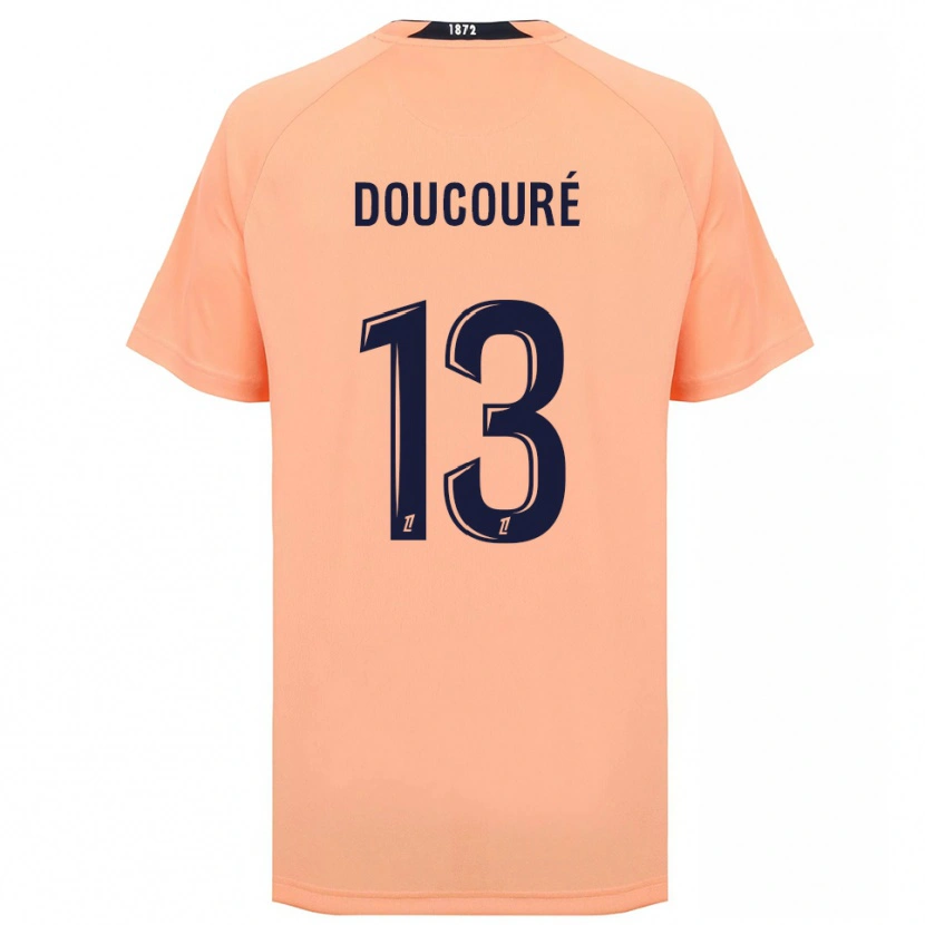 Danxen Hombre Camiseta Fodé Doucouré #13 Naranja Azul Marino 2ª Equipación 2025/26 La Camisa