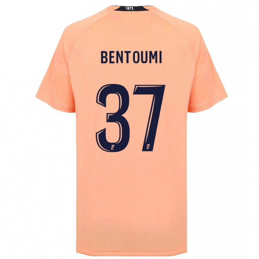 Danxen Hombre Camiseta Mokrane Bentoumi #37 Naranja Azul Marino 2ª Equipación 2025/26 La Camisa