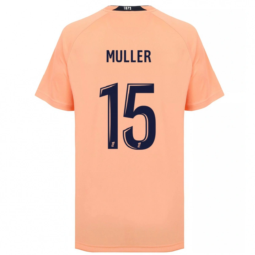 Danxen Hombre Camiseta Laura Muller #15 Naranja Azul Marino 2ª Equipación 2025/26 La Camisa
