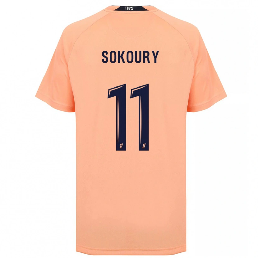 Danxen Hombre Camiseta Junior Sokoury #11 Naranja Azul Marino 2ª Equipación 2025/26 La Camisa