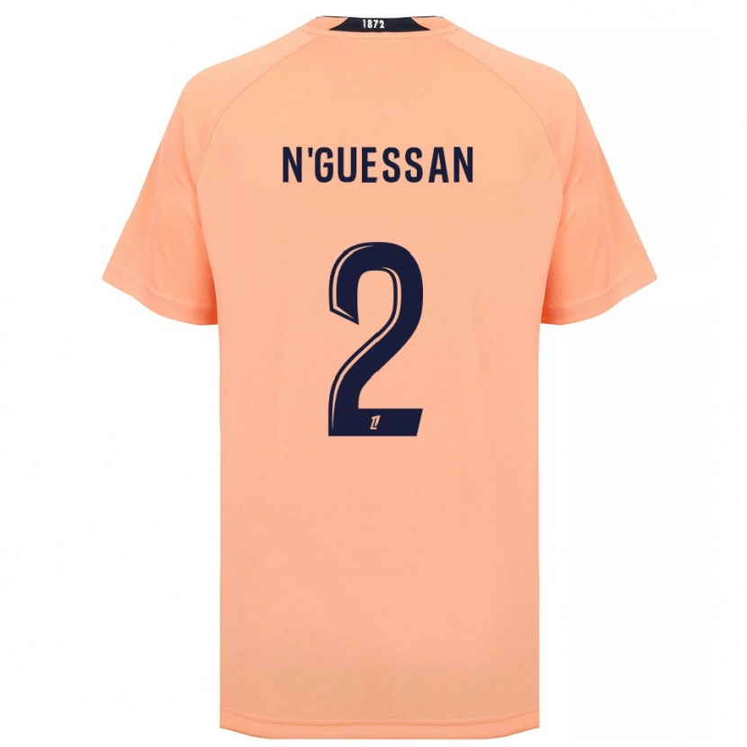 Danxen Hombre Camiseta Jean-Baptiste N'guessan #2 Naranja Azul Marino 2ª Equipación 2025/26 La Camisa