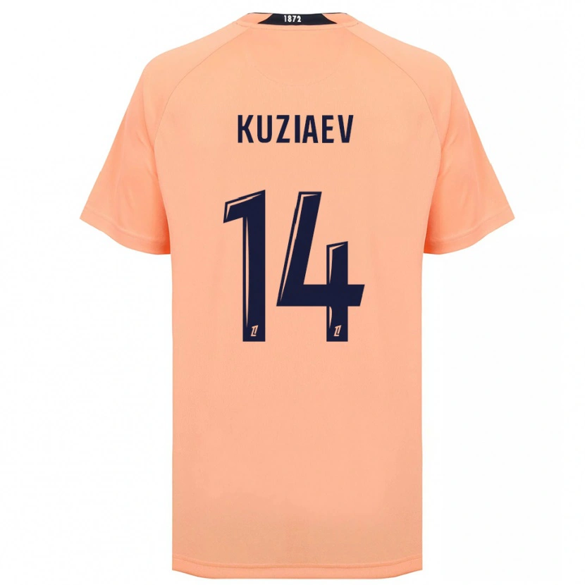 Danxen Hombre Camiseta Daler Kuzyaev #14 Naranja Azul Marino 2ª Equipación 2025/26 La Camisa
