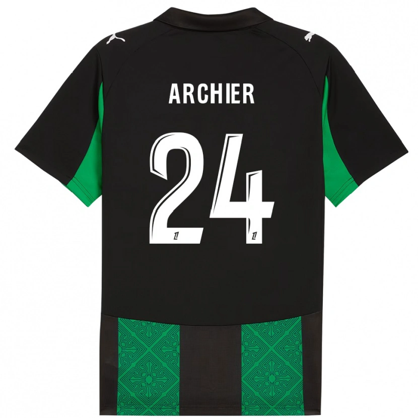 Danxen Hombre Camiseta Louann Archier #24 Negro Verde 2ª Equipación 2025/26 La Camisa
