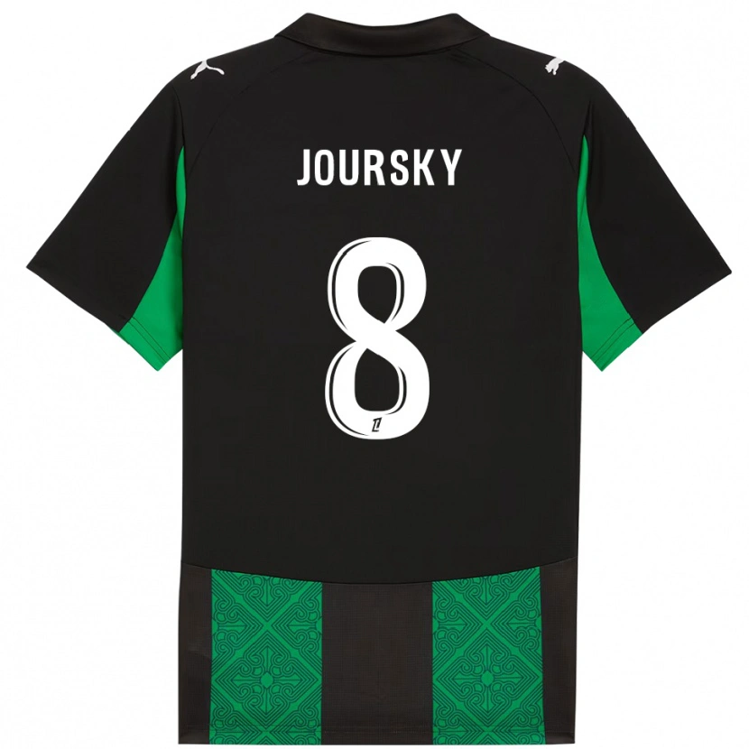 Danxen Hombre Camiseta Leopold Joursky #8 Negro Verde 2ª Equipación 2025/26 La Camisa