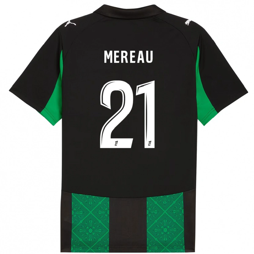 Danxen Hombre Camiseta Alizée Mereau #21 Negro Verde 2ª Equipación 2025/26 La Camisa