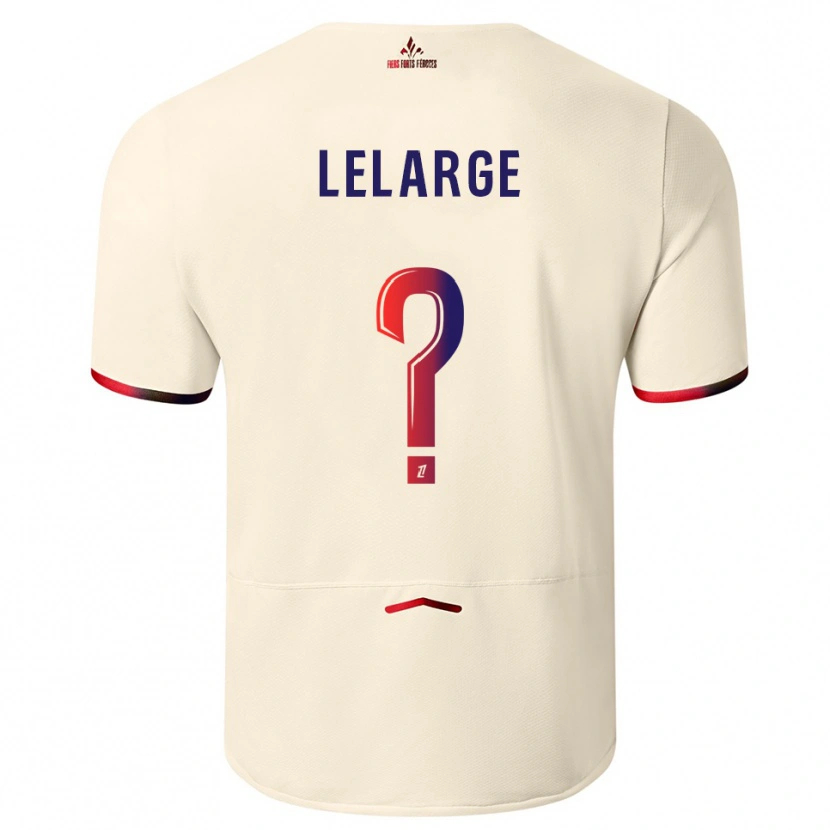 Danxen Hombre Camiseta Claire Lelarge #0 Blanquecino Rojo 2ª Equipación 2025/26 La Camisa
