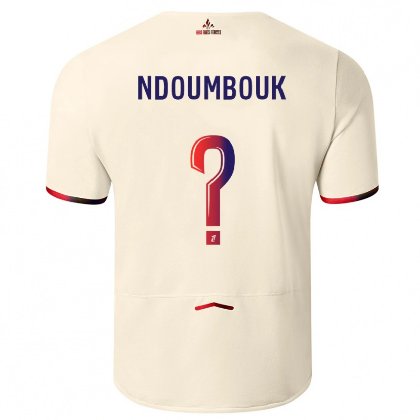 Danxen Hombre Camiseta Marlyse Ngo Ndoumbouk #0 Blanquecino Rojo 2ª Equipación 2025/26 La Camisa