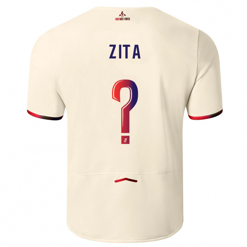 Danxen Hombre Camiseta Kisley Zita #0 Blanquecino Rojo 2ª Equipación 2025/26 La Camisa