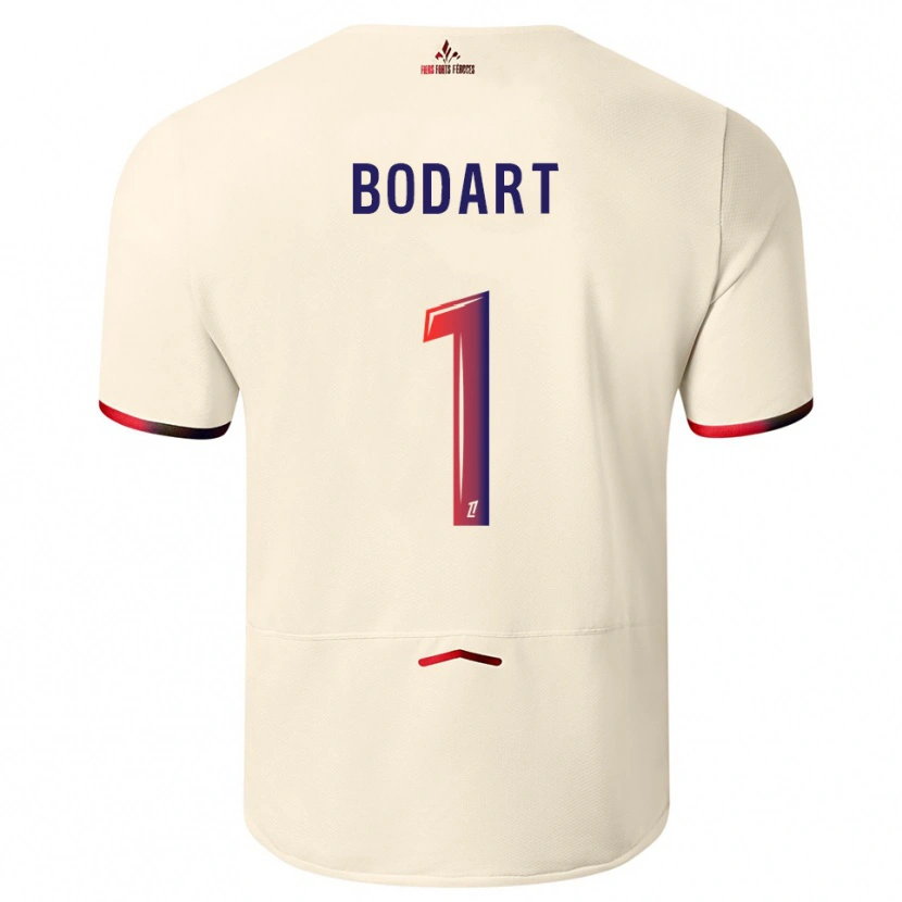 Danxen Hombre Camiseta Arnaud Bodart #1 Blanquecino Rojo 2ª Equipación 2025/26 La Camisa