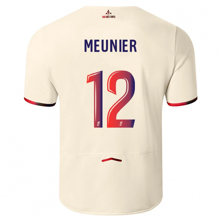 Danxen Hombre Camiseta Thomas Meunier #12 Blanquecino Rojo 2ª Equipación 2025/26 La Camisa