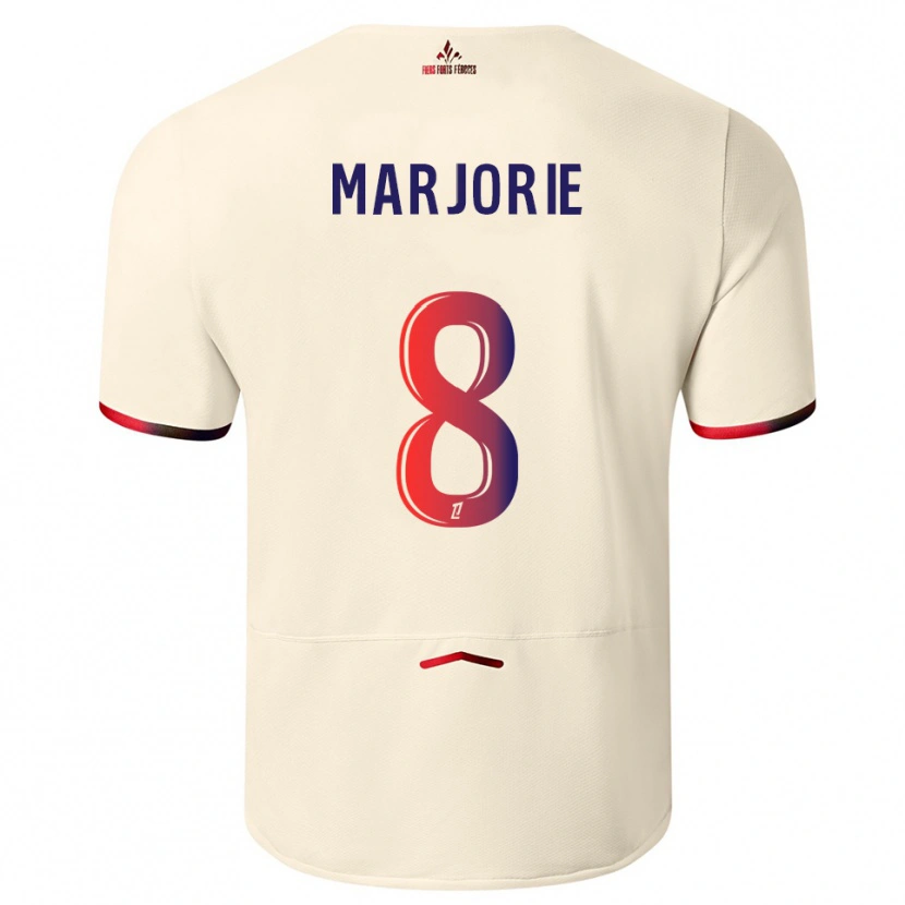 Danxen Hombre Camiseta Marjorie #8 Blanquecino Rojo 2ª Equipación 2025/26 La Camisa